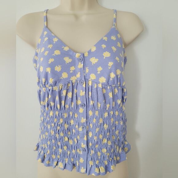 French Connection Peony Doria Shirred Camisole NWOT - Picture 2 of 7